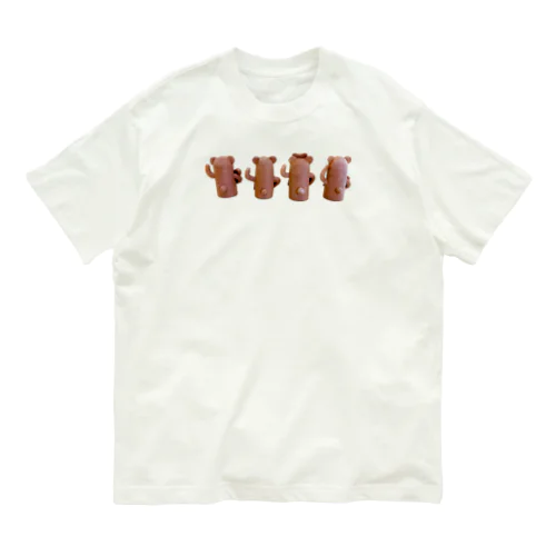 くまはにわ4（うしろ） Organic Cotton T-Shirt