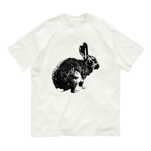 振り向きうさぎ Organic Cotton T-Shirt