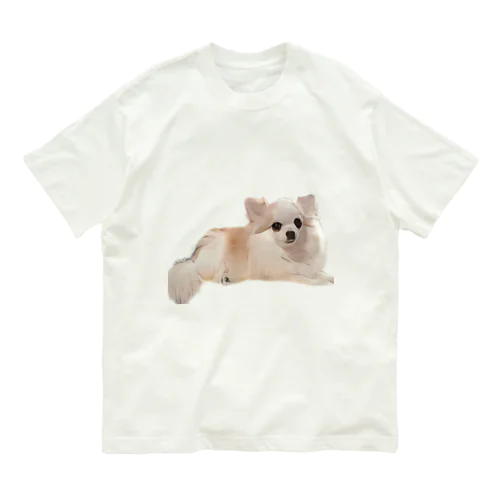 可愛い犬のアイテム オーガニックコットンTシャツ