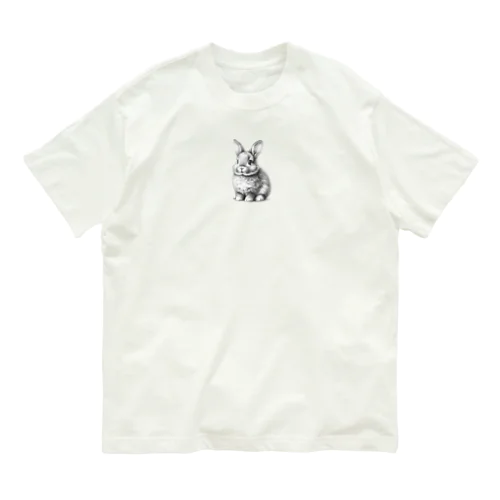 モノクロうさぎ Organic Cotton T-Shirt