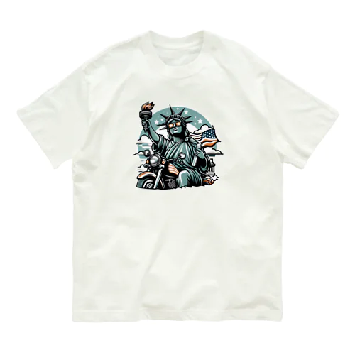 トーチを持ったおばちゃんライダー Organic Cotton T-Shirt