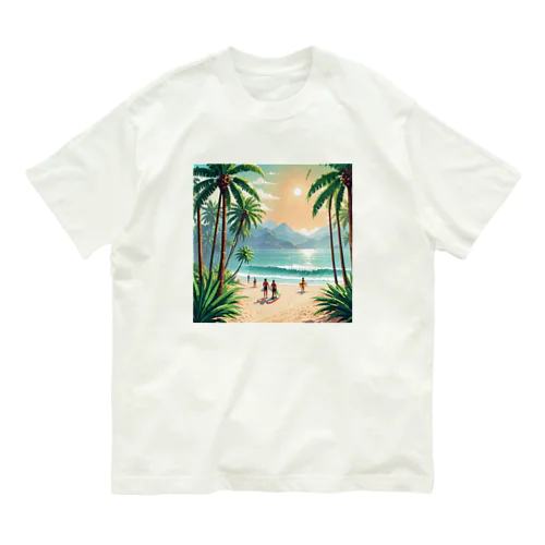 Palm Breeze Bliss オーガニックコットンTシャツ