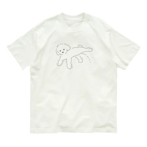 ごきげんな犬（無色） オーガニックコットンTシャツ