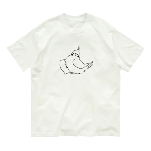 クッションとオカメちゃん オーガニックコットンTシャツ