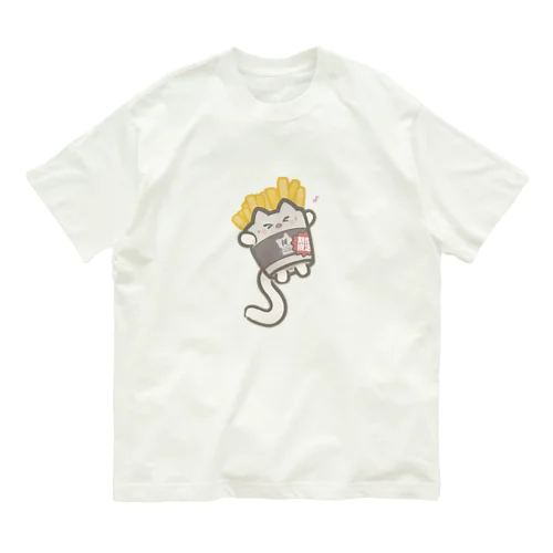 ねこぽてと (ごきげん) オーガニックコットンTシャツ