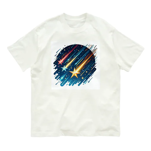 3つの流れ星 オーガニックコットンTシャツ