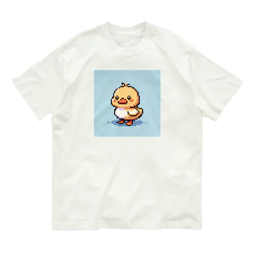 ドット絵ミニアヒルちゃん大きめサイズ オーガニックコットンTシャツ