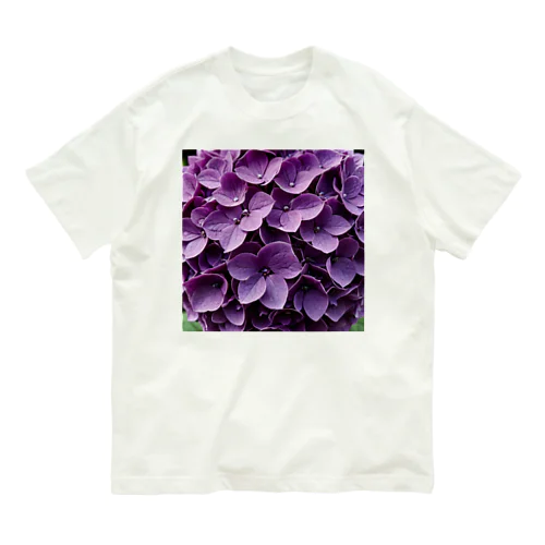 魅惑の紫陽花 オーガニックコットンTシャツ