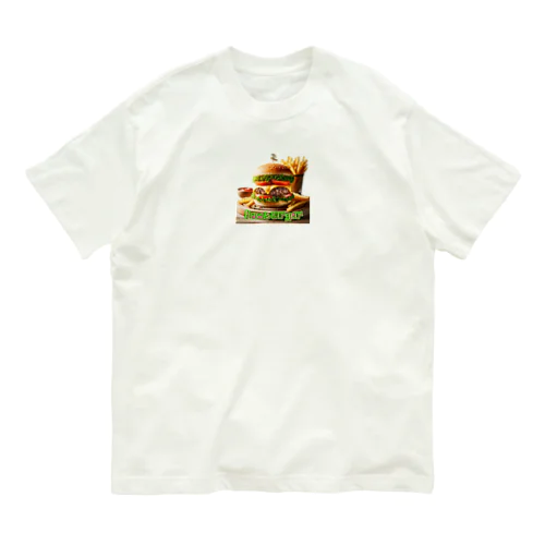 ハンバーガー オーガニックコットンTシャツ