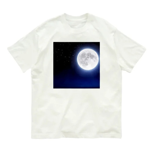 満月と星 オーガニックコットンTシャツ