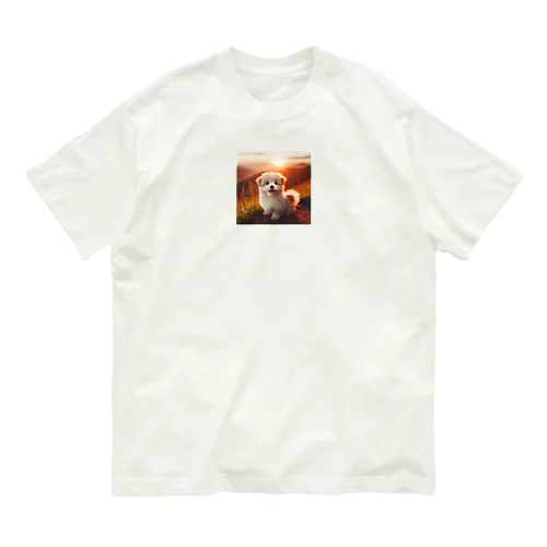 愛らしく　微笑むわんちゃんー Organic Cotton T-Shirt