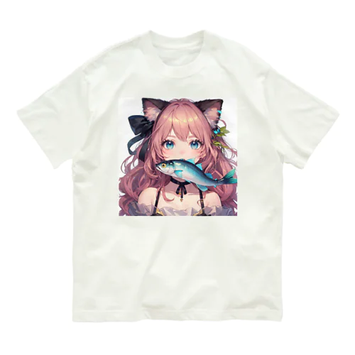 ねこニコばん Organic Cotton T-Shirt