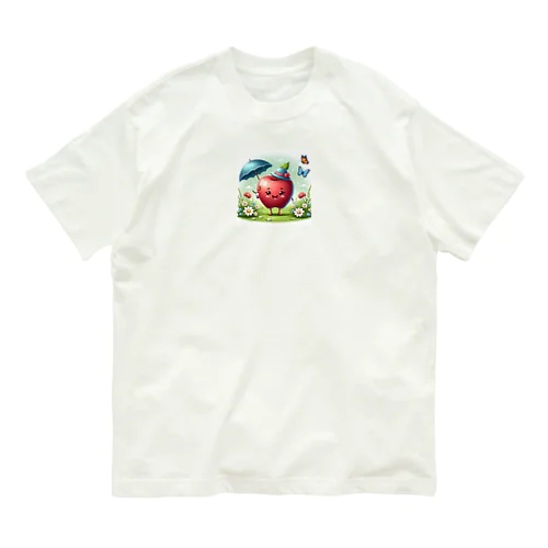 果物妖精～リンゴの妖精さん～ Organic Cotton T-Shirt