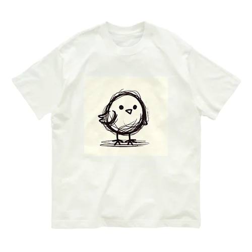 てがきひよこのピピ オーガニックコットンTシャツ