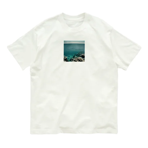 海×サンゴと夏 オーガニックコットンTシャツ