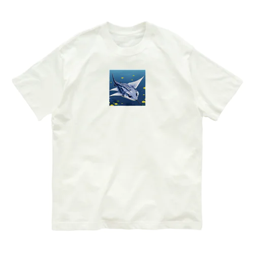 ドット絵ノコギリザメ Organic Cotton T-Shirt