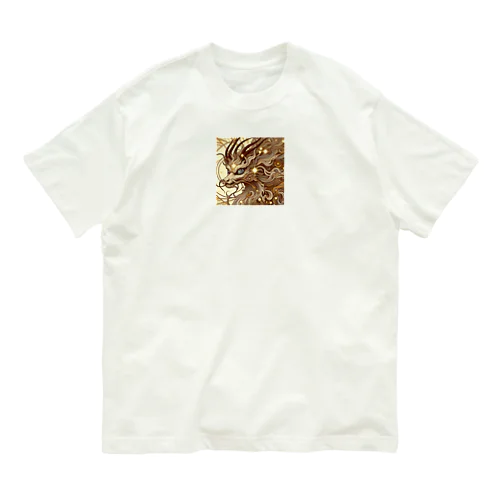 金色に輝く麒麟 オーガニックコットンTシャツ