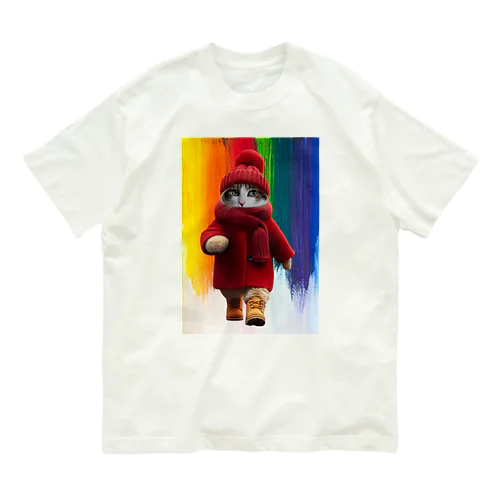 猫のゆずと７COLORS Organic Cotton T-Shirt