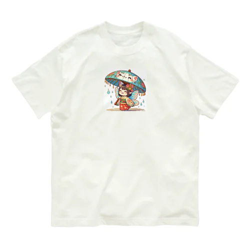 開運招き猫　みこ Organic Cotton T-Shirt