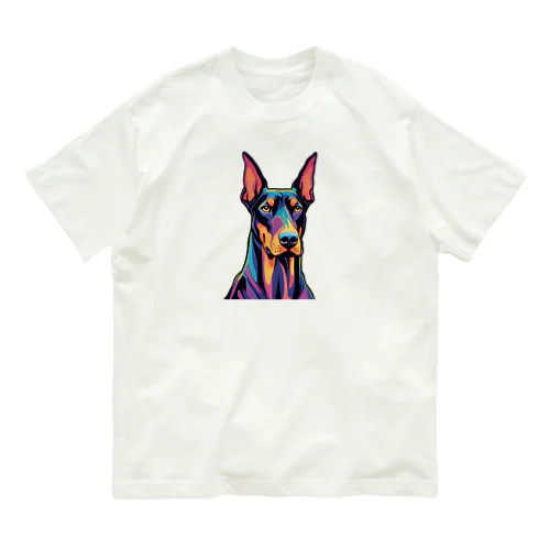 かっこいいドーベルマン、犬好き Organic Cotton T-Shirt