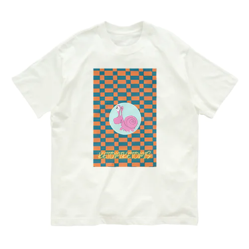 画用紙カタツムリ オーガニックコットンTシャツ