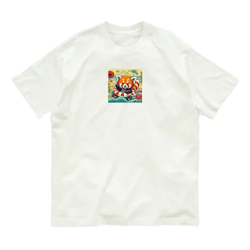 ちょっとやんちゃなレッサーパンダです Organic Cotton T-Shirt