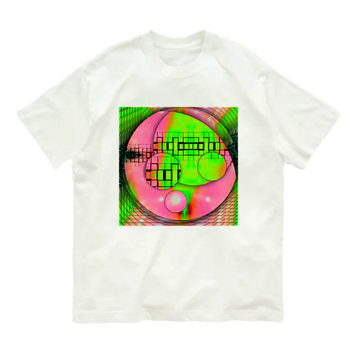 Green Child in Circle オーガニックコットンTシャツ