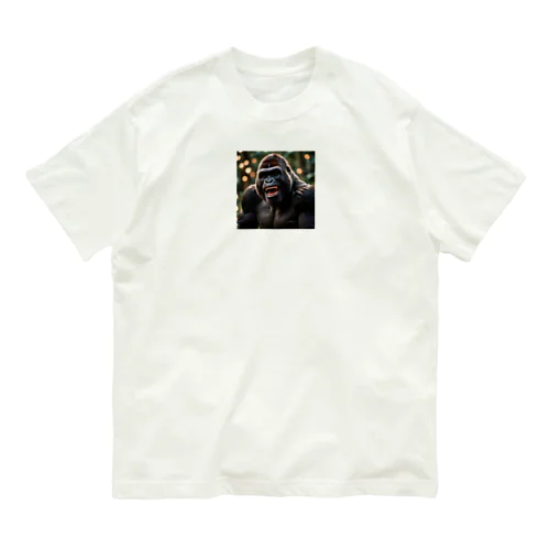 喜んでいるゴリラ Organic Cotton T-Shirt