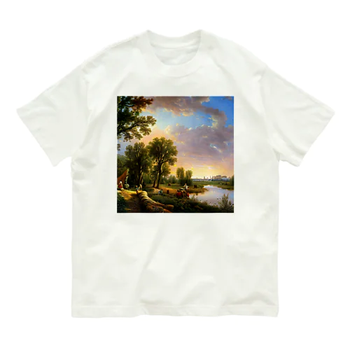 川のほとりで創作 オーガニックコットンTシャツ