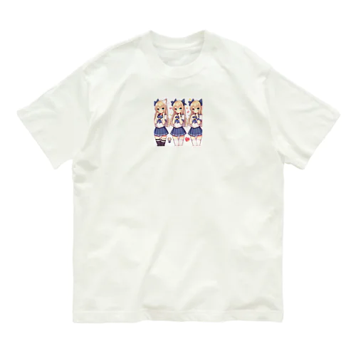 セーラー服　ロングヘア　美少女　アニメ　漫画　日本 Organic Cotton T-Shirt