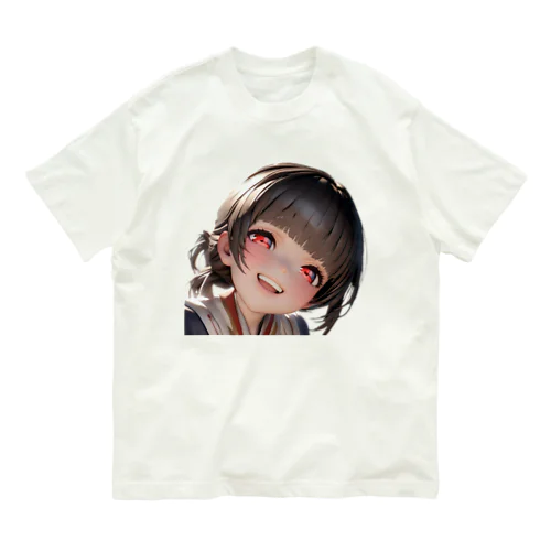 Arca 幼い頃のサムライ娘 オーガニックコットンTシャツ