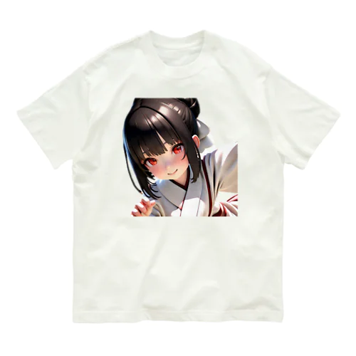 Arca 幼い頃のサムライ娘 オーガニックコットンTシャツ