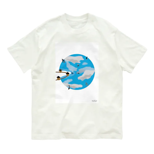 水たまりの地球 オーガニックコットンTシャツ