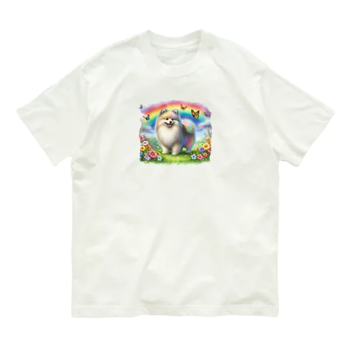 虹色の犬 オーガニックコットンTシャツ