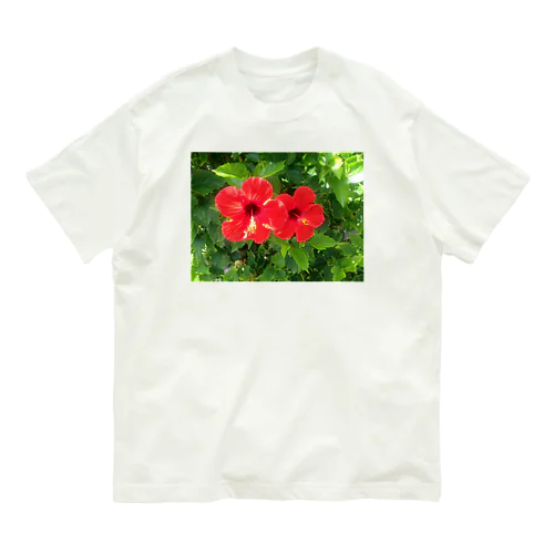 南国　ハイビスカス　パワースポット Organic Cotton T-Shirt