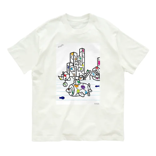 ボロい潜水艦や港 Organic Cotton T-Shirt
