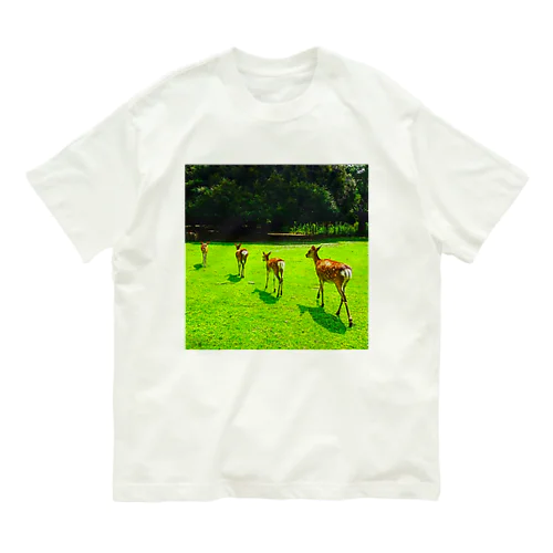 奈良公園の鹿が変える姿 Organic Cotton T-Shirt