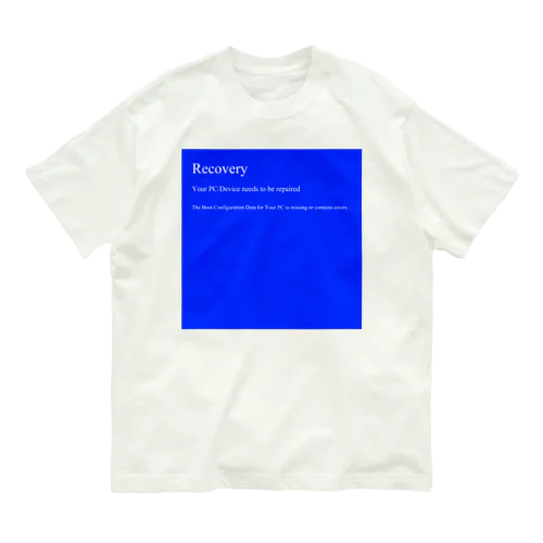 ブルーバックエラー オーガニックコットンTシャツ