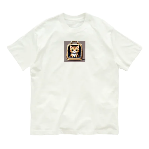 お出かけバックの猫 Organic Cotton T-Shirt