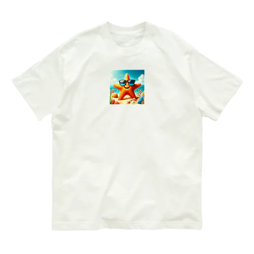 サングラスをかけた笑顔のヒトデ - 海の陽気な仲間！ Organic Cotton T-Shirt