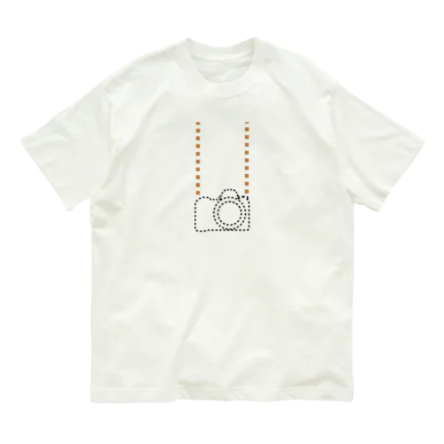 カメラ点線 Organic Cotton T-Shirt