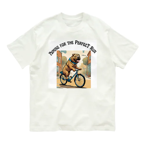 犬と自転車 オーガニックコットンTシャツ