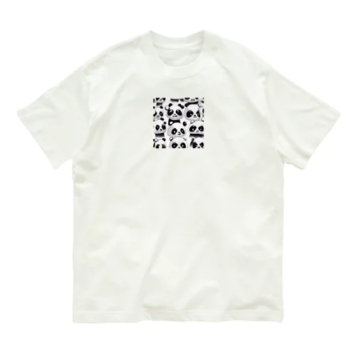 パンダ オーガニックコットンTシャツ