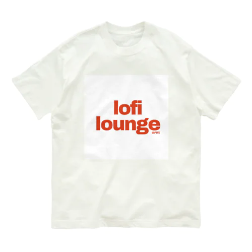 Lofi Lounge 赤 オーガニックコットンTシャツ