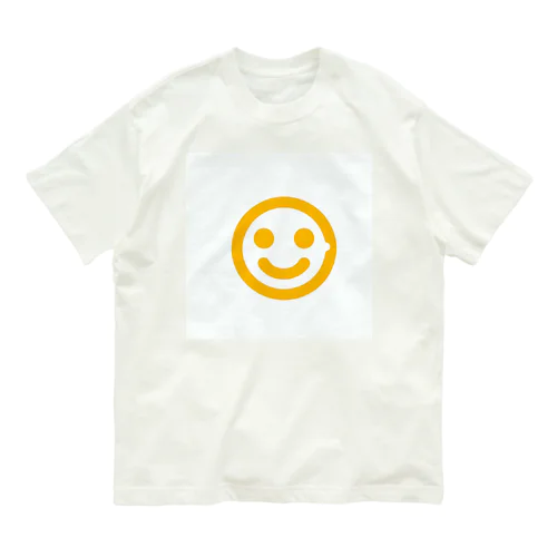 可愛い笑顔 幸せ 平和 オーガニックコットンTシャツ