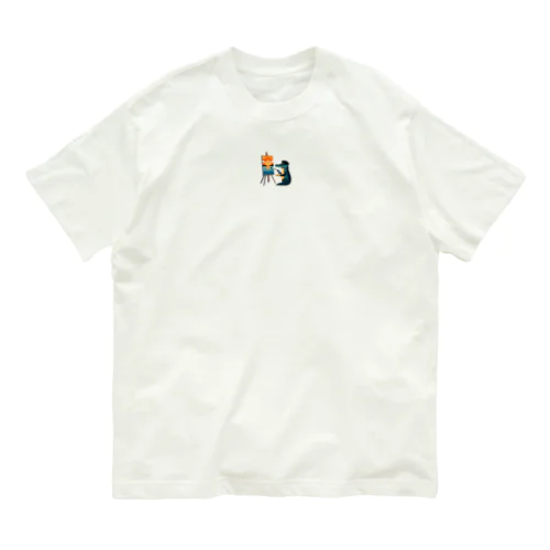 ワニ画家、ワニわん誕生 Organic Cotton T-Shirt