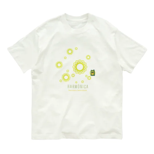 ハーモニカ花泡にクマ２ Organic Cotton T-Shirt