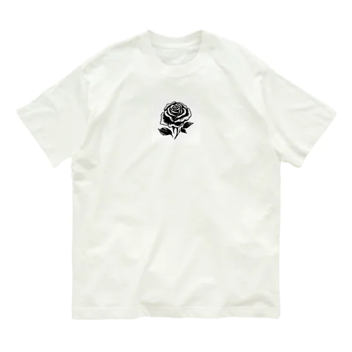 黒い花3 オーガニックコットンTシャツ