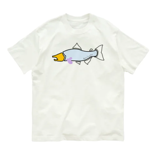 サーモン×イエローヘッド オーガニックコットンTシャツ