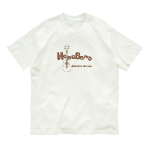 HonoBono_ウクレレロゴ オーガニックコットンTシャツ